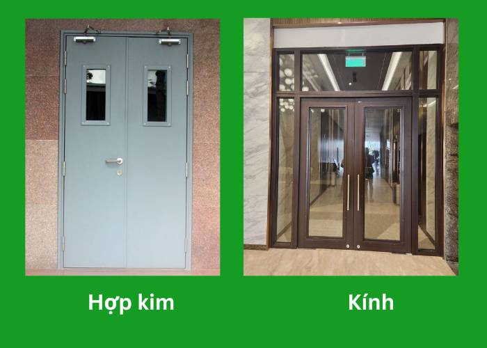Cửa chống cháy hợp kim và kính