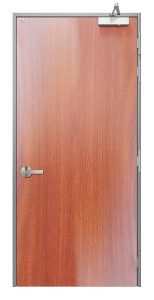 Mẫu cửa thép chống cháy chung cư 1 cánh vân gỗ