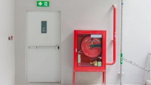 Mẫu cửa thép chống cháy chung cư 1 cánh có ô kính