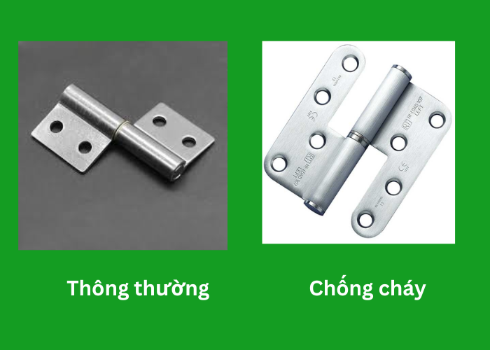 bản lề chống cháy và bản lề thông thường