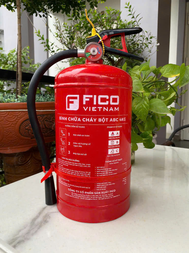 Bình bột chữa cháy xách tay FICO 4 kg