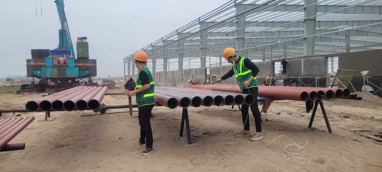 Hình ảnh thi công công trình pccc tại một nhà xưởng ở Hải Phòng